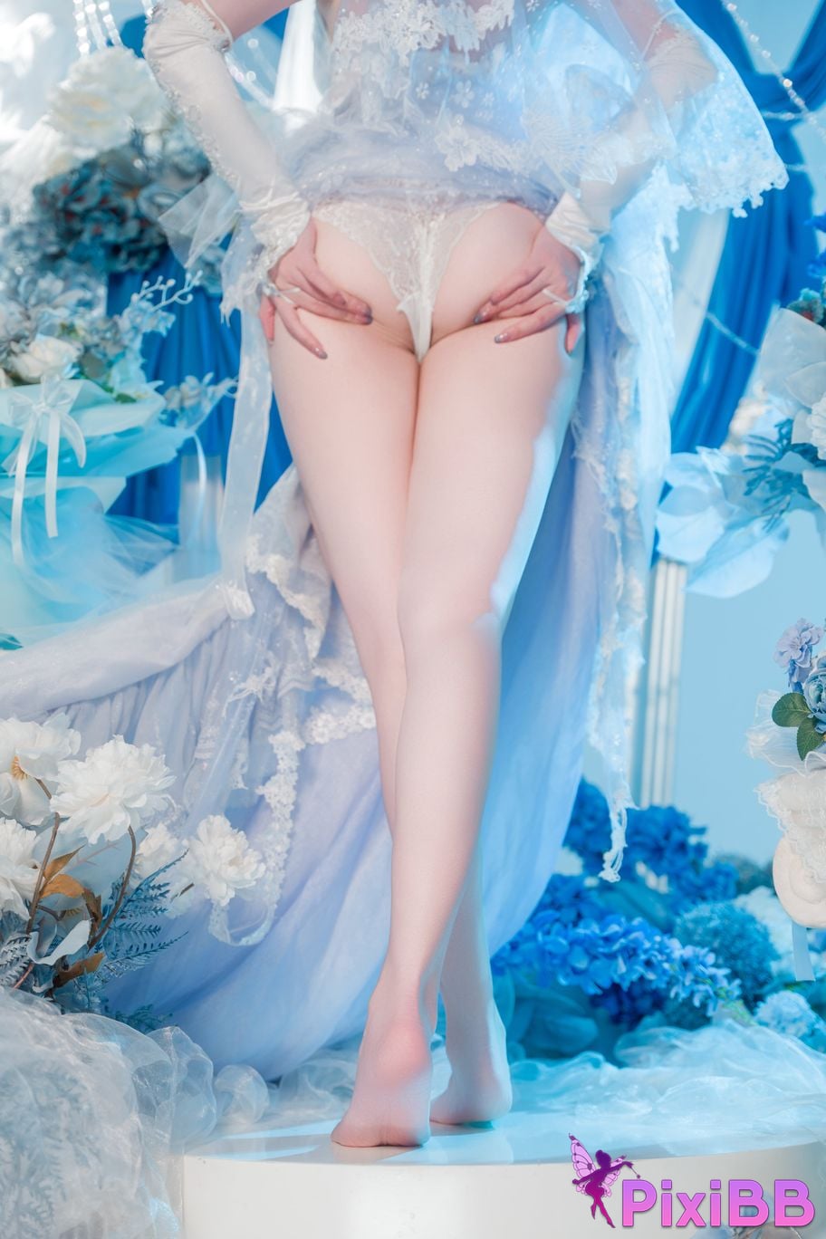 Cosplayer Natsuko Xia Xiazi azur lane cheshire wedding dress PixiBB.COM 042