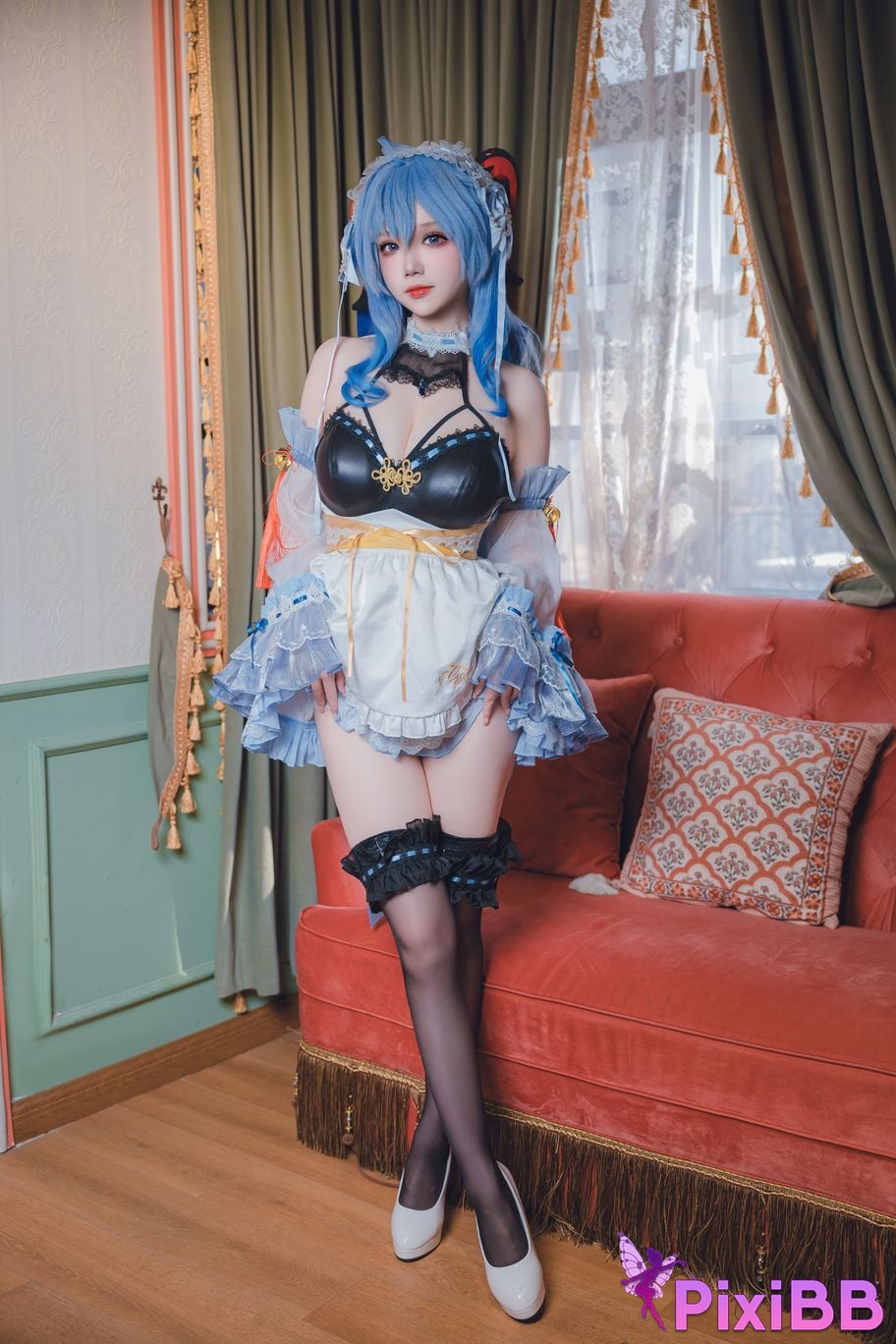 Cosplayer Xue Qing Astra Genshin Sweet Maid PixiBB.COM 015