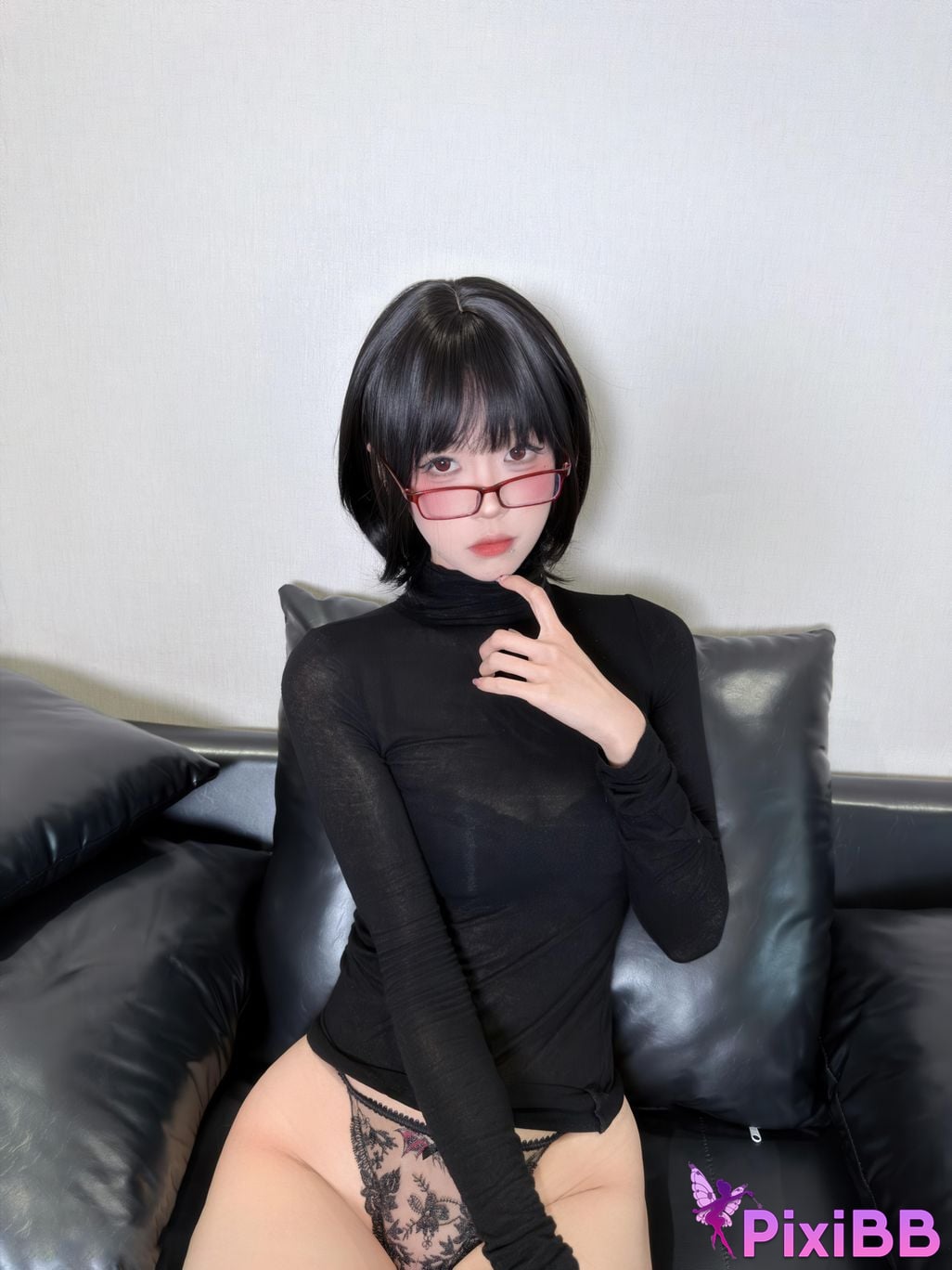 Cosplayer Mochi is delicious Dark night pure white PixiBB.COM 030