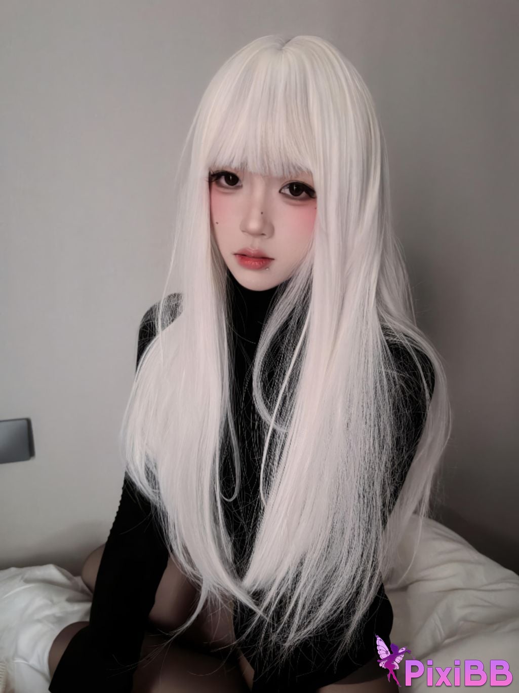 Cosplayer Mochi is delicious Dark night pure white PixiBB.COM 051