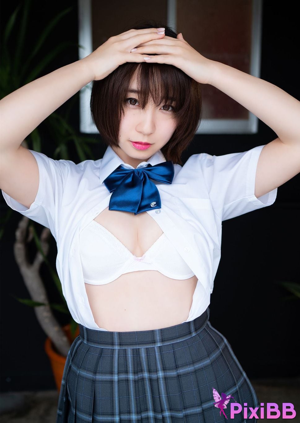 Japanese Idol Moe Iori Digital only YJ PHOTO BOOK photo collection Please wear your uniform properly PixiBB.COM 010