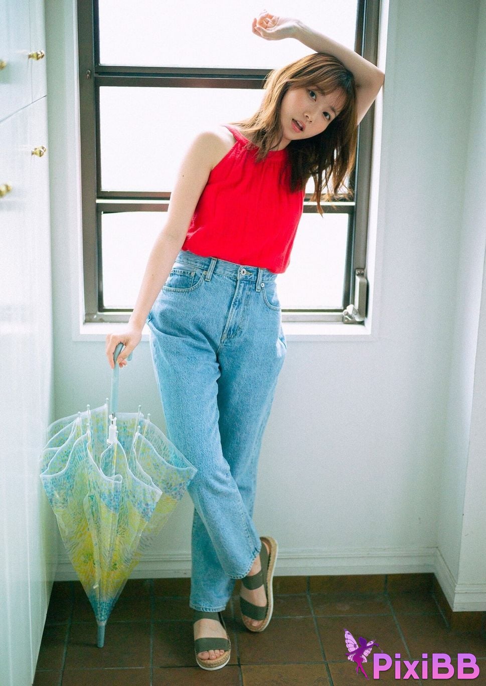 Japanese Idol Nagisa Aoyama Blue Line Spisan gravure photo book PixiBB.COM 005