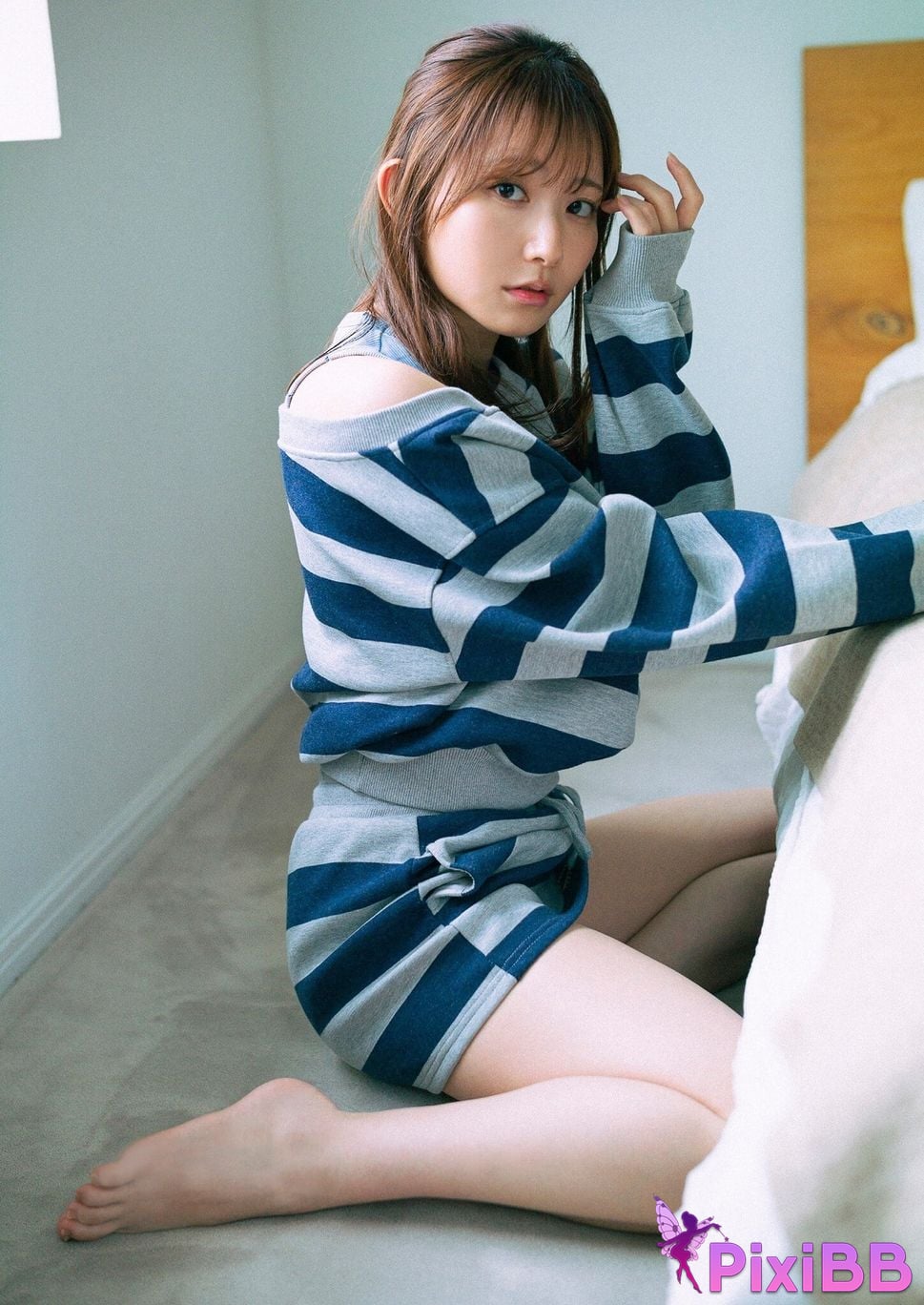 Japanese Idol Nagisa Aoyama Blue Line Spisan gravure photo book PixiBB.COM 015