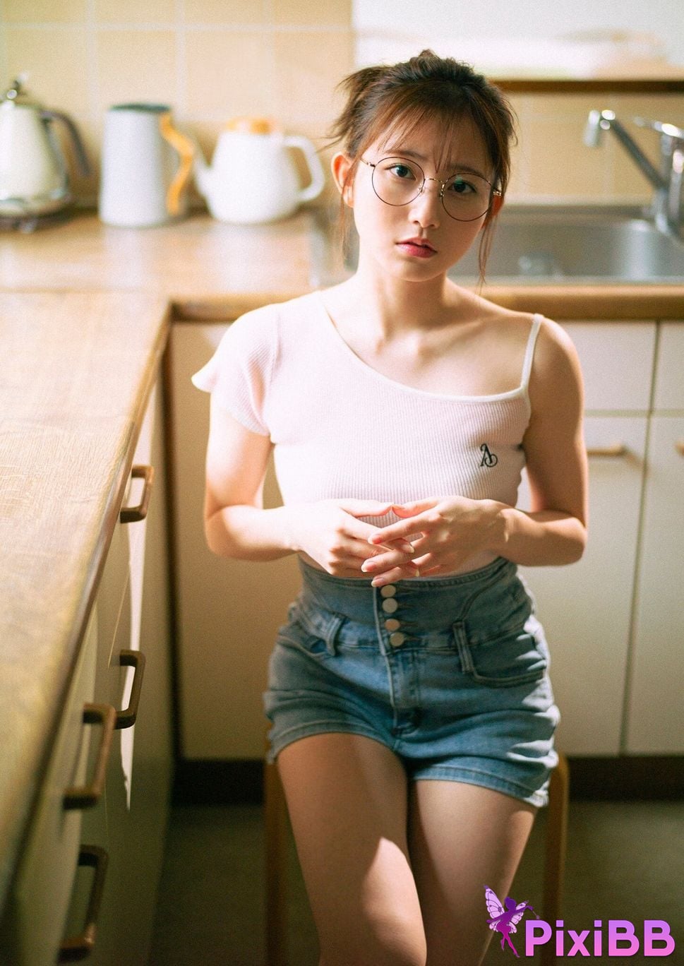 Japanese Idol Nagisa Aoyama Blue Line Spisan gravure photo book PixiBB.COM 024