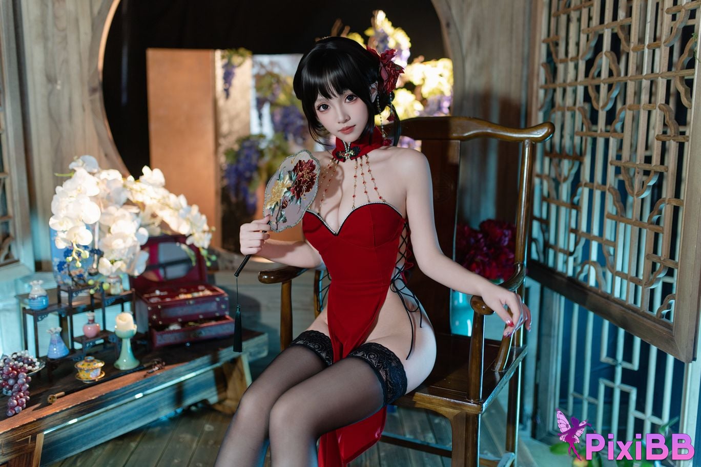 Cosplayer Bangni Bonnie New Years Day cheongsam PixiBB.COM 001