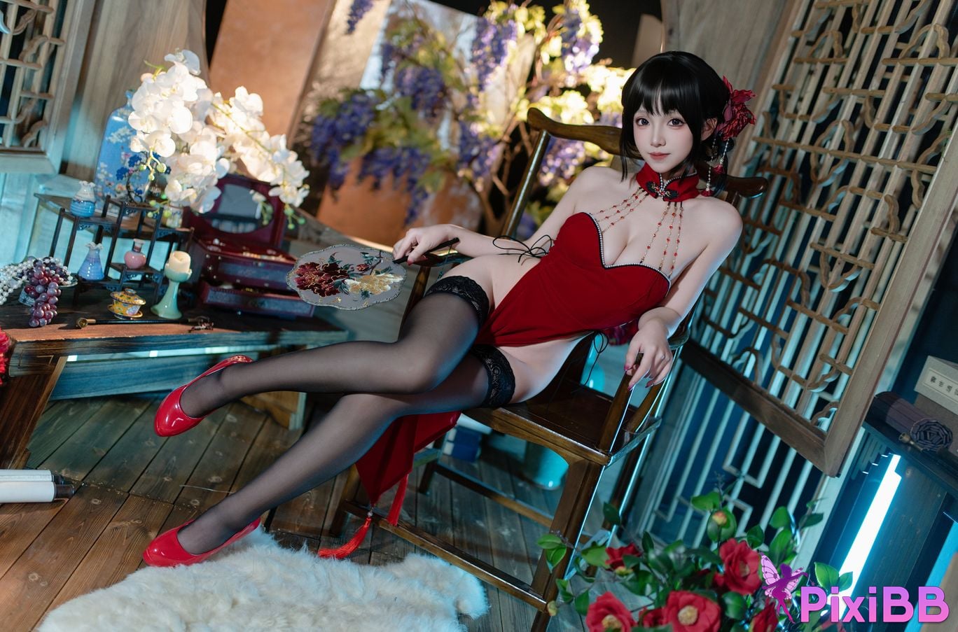 Cosplayer Bangni Bonnie New Years Day cheongsam PixiBB.COM 004