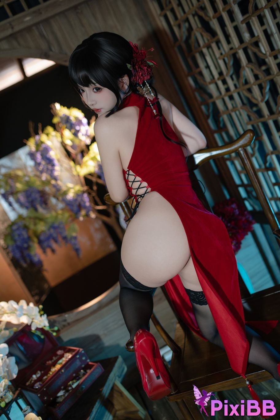 Cosplayer Bangni Bonnie New Years Day cheongsam PixiBB.COM 034