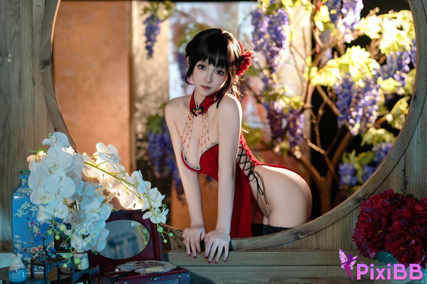 Cosplayer Bangni Bonnie New Years Day cheongsam PixiBB.COM 042