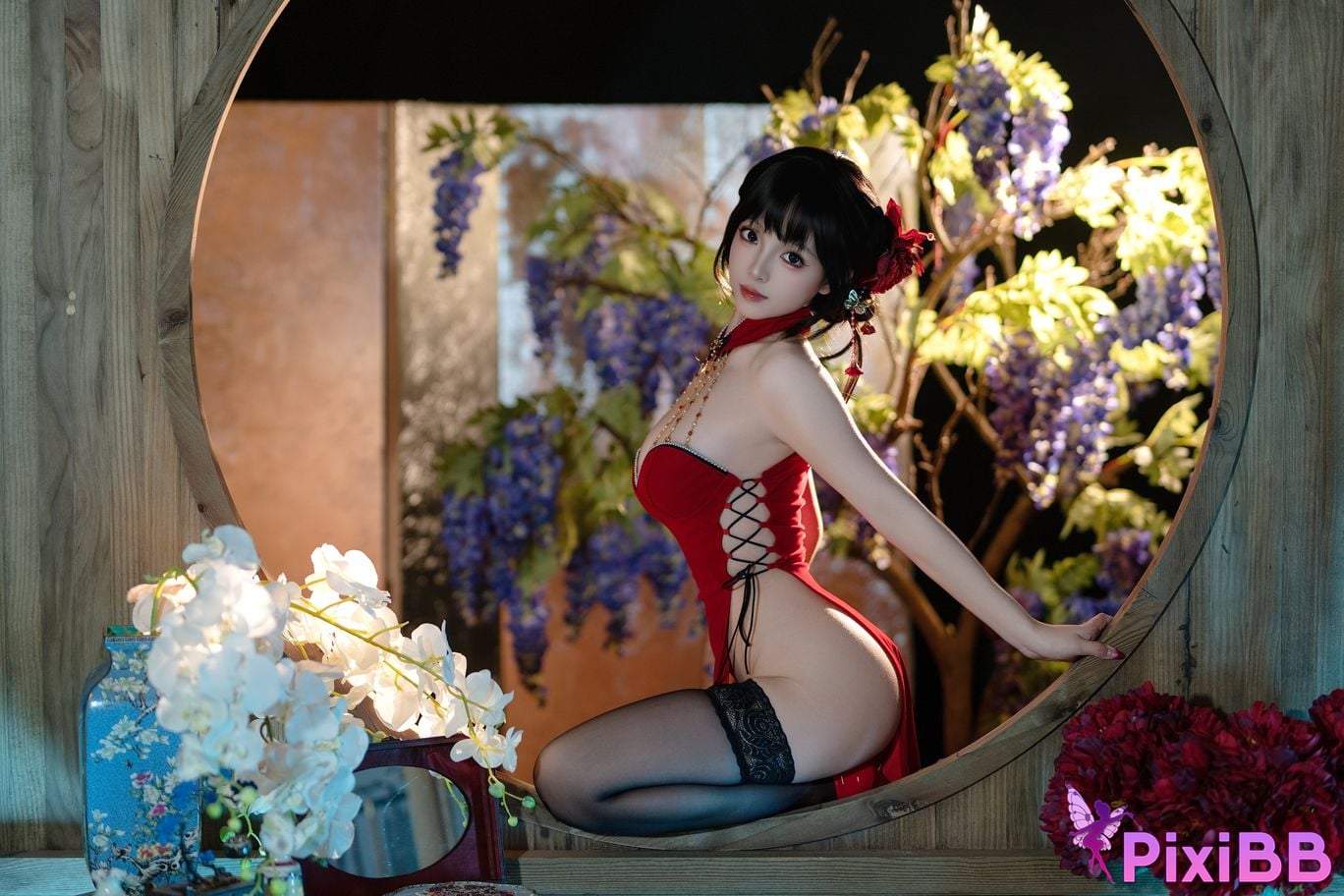 Cosplayer Bangni Bonnie New Years Day cheongsam PixiBB.COM 045