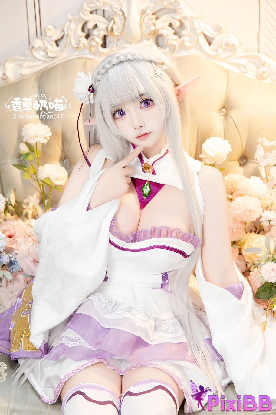 Cosplayer Vanilla Milk Meow Emilia Valentines Day PixiBB.COM 028