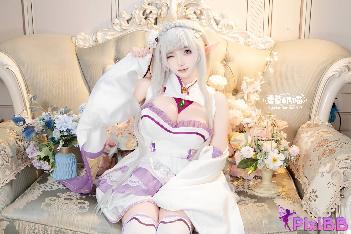 Cosplayer Vanilla Milk Meow Emilia Valentines Day PixiBB.COM 030