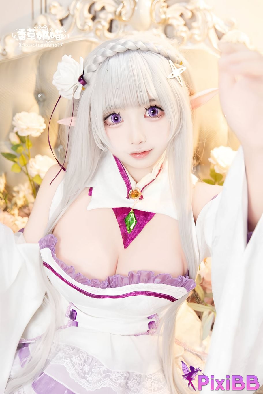 Cosplayer Vanilla Milk Meow Emilia Valentines Day PixiBB.COM 034