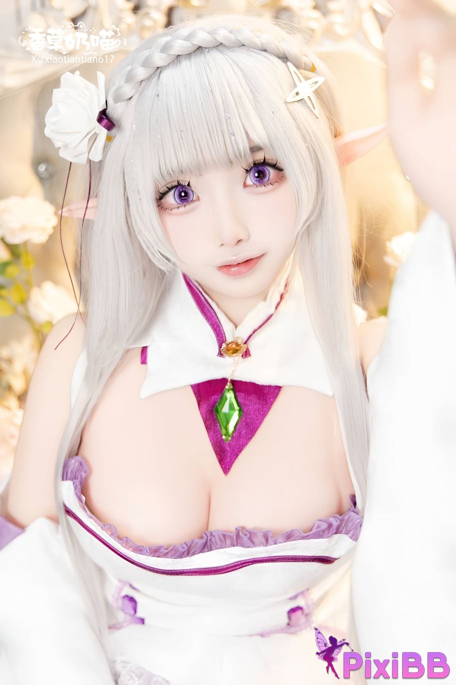 Cosplayer Vanilla Milk Meow Emilia Valentines Day PixiBB.COM 036