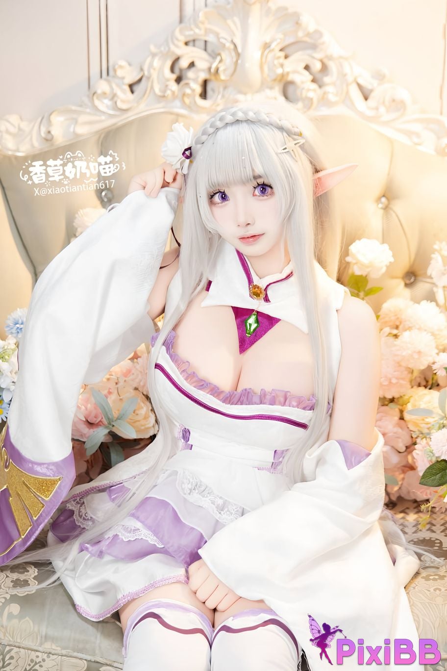 Cosplayer Vanilla Milk Meow Emilia Valentines Day PixiBB.COM 038