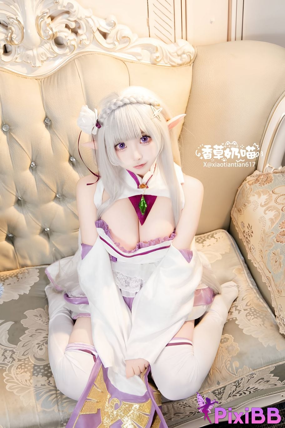 Cosplayer Vanilla Milk Meow Emilia Valentines Day PixiBB.COM 060