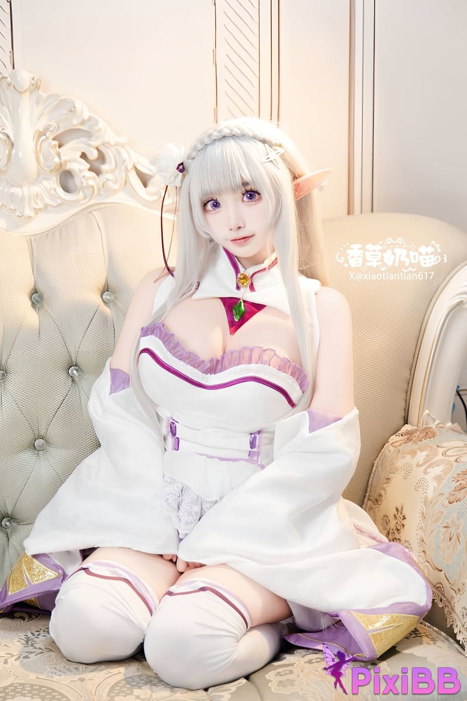 Cosplayer Vanilla Milk Meow Emilia Valentines Day PixiBB.COM 064