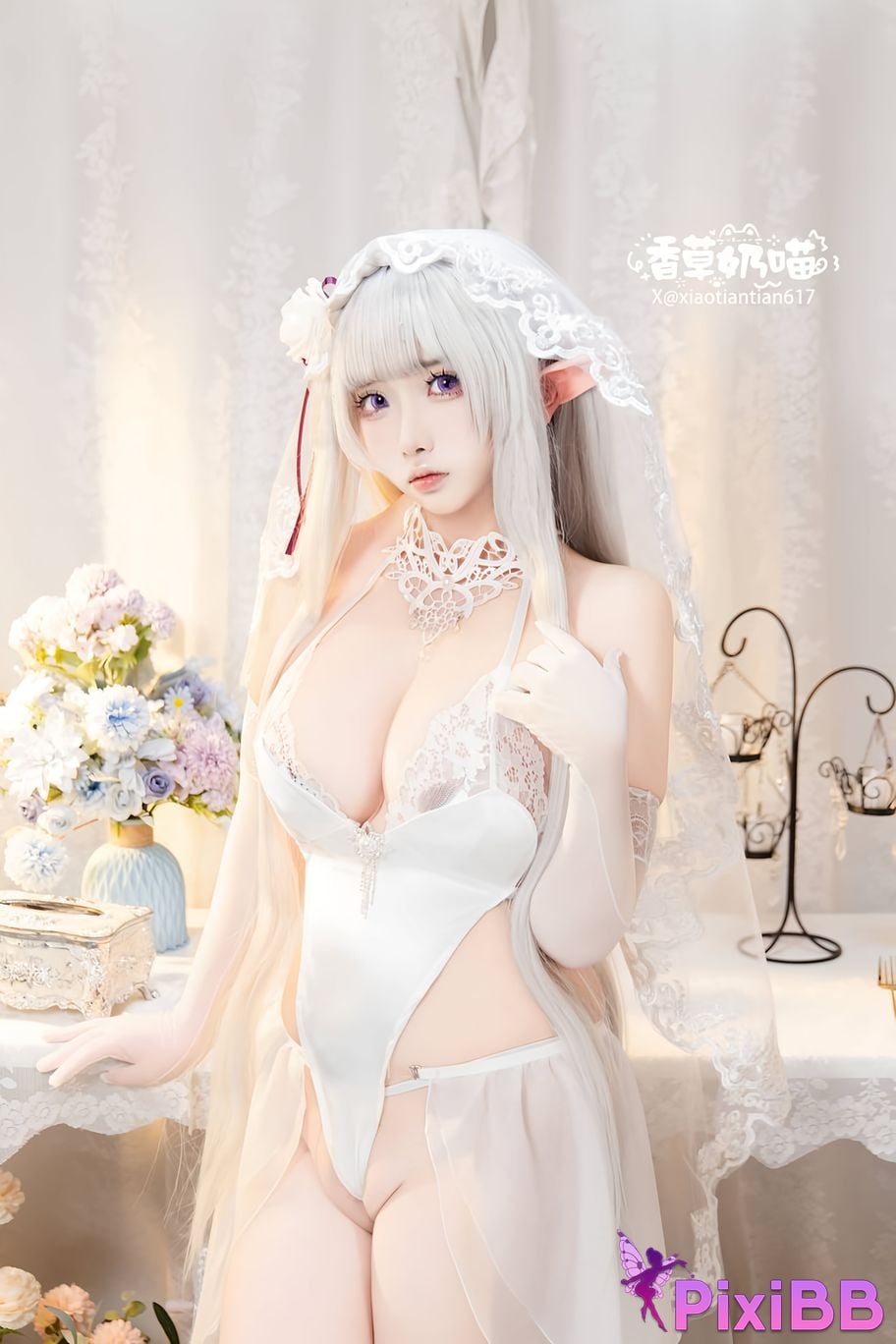 Cosplayer Vanilla Milk Meow Emilia Valentines Day PixiBB.COM 081