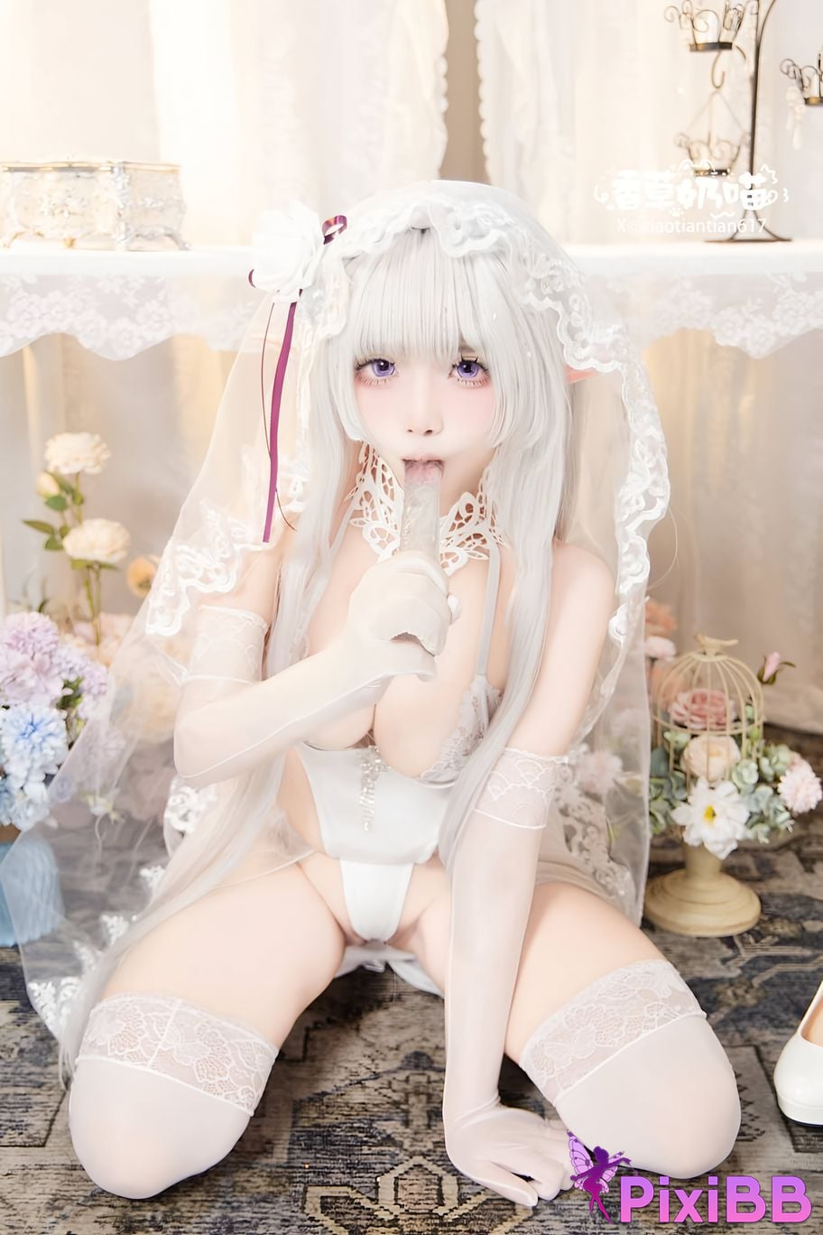 Cosplayer Vanilla Milk Meow Emilia Valentines Day PixiBB.COM 095