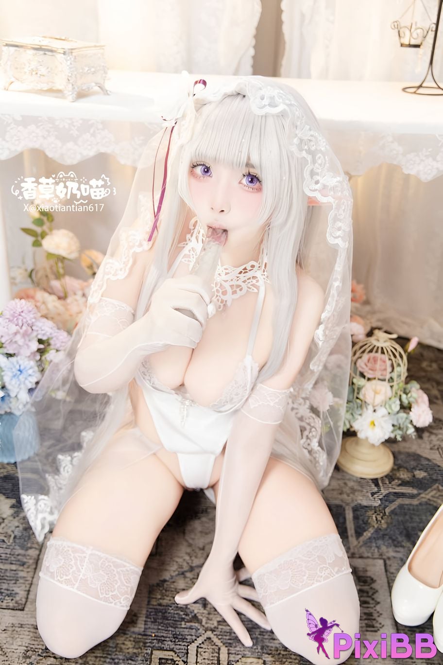 Cosplayer Vanilla Milk Meow Emilia Valentines Day PixiBB.COM 105