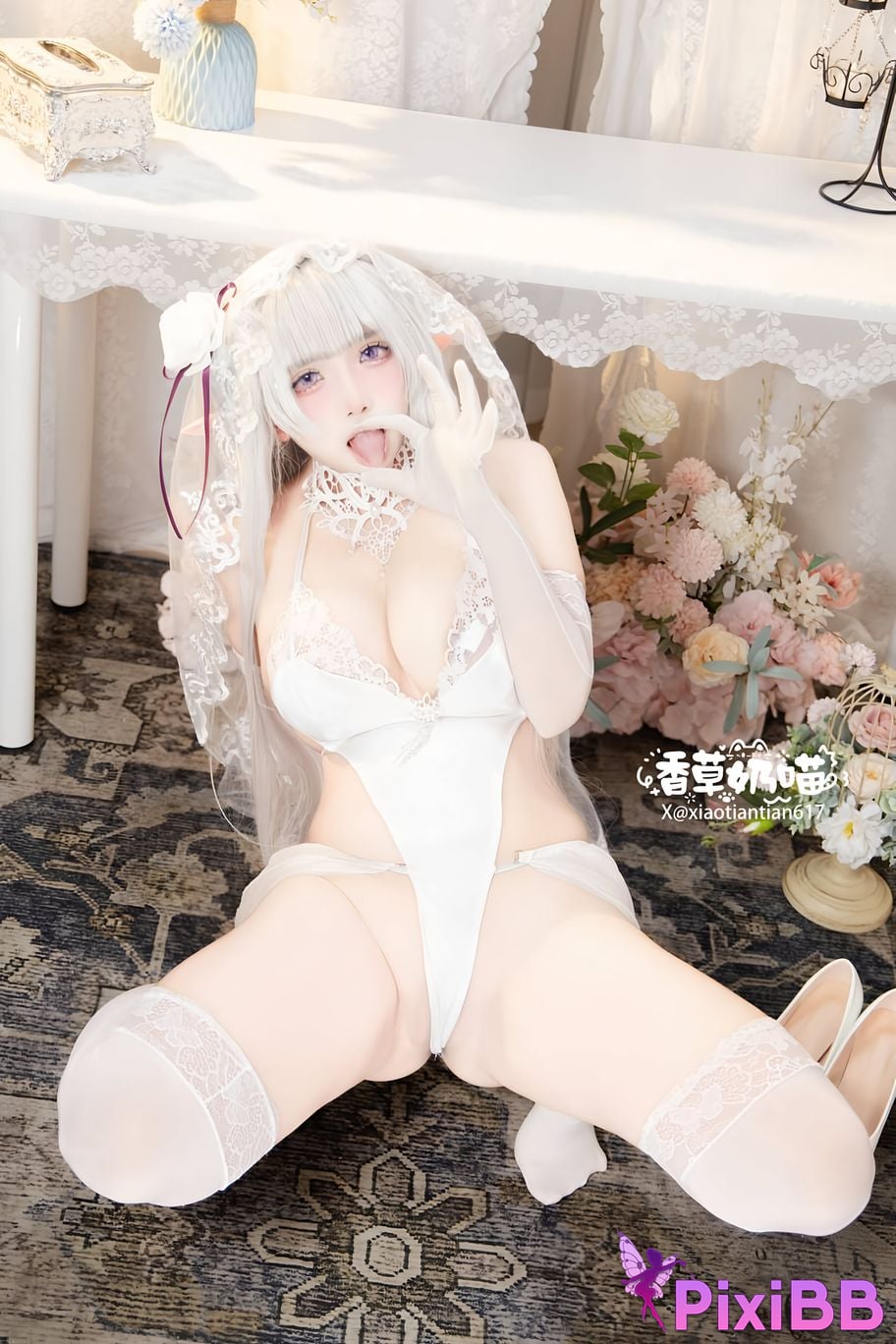 Cosplayer Vanilla Milk Meow Emilia Valentines Day PixiBB.COM 107