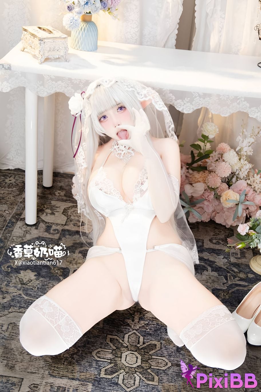 Cosplayer Vanilla Milk Meow Emilia Valentines Day PixiBB.COM 111