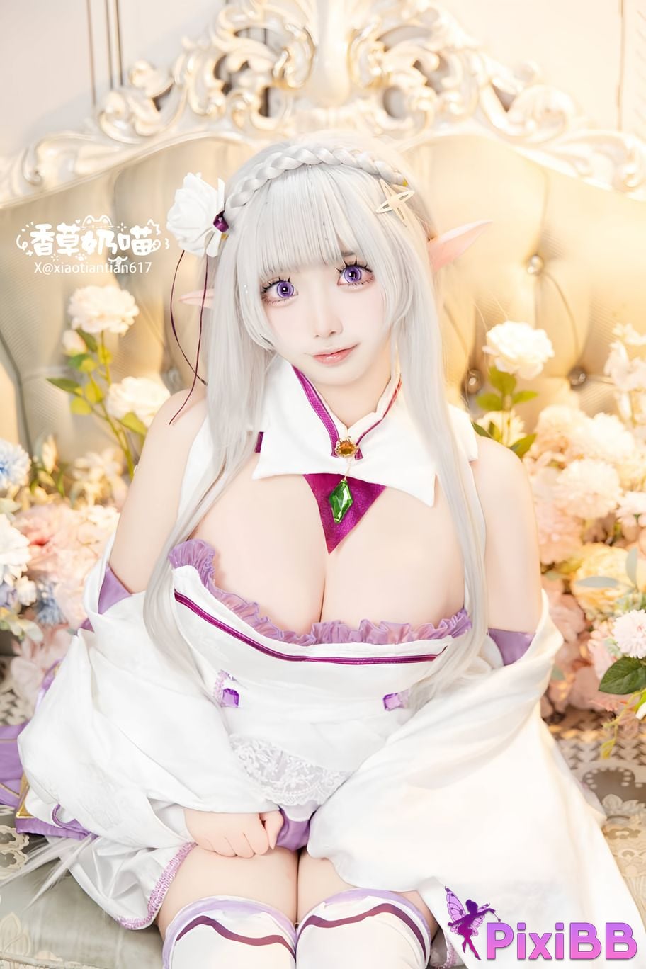 Cosplayer Vanilla Milk Meow Emilia Valentines Day PixiBB.COM 116