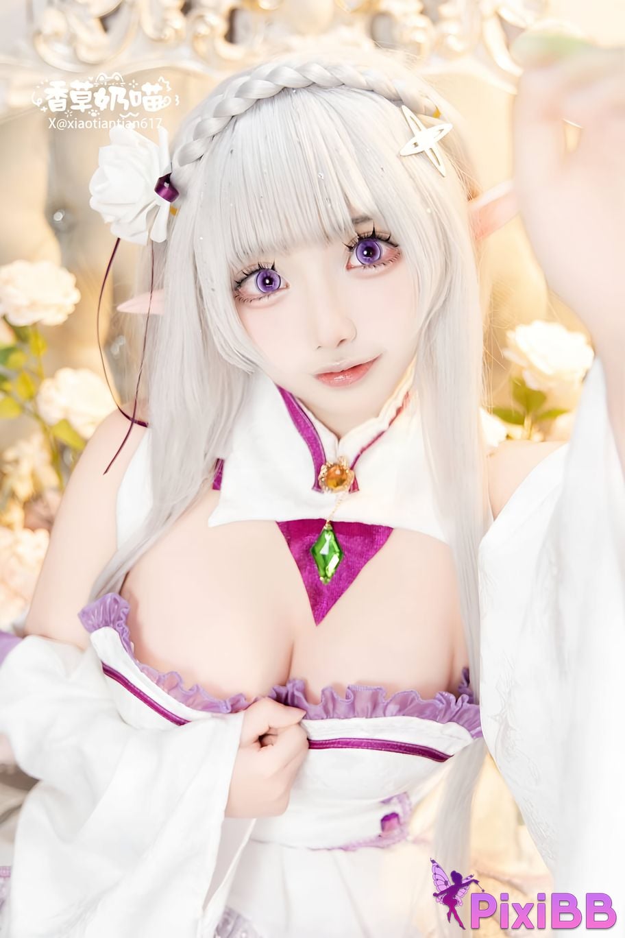 Cosplayer Vanilla Milk Meow Emilia Valentines Day PixiBB.COM 117