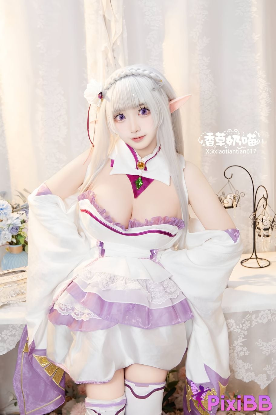 Cosplayer Vanilla Milk Meow Emilia Valentines Day PixiBB.COM 118