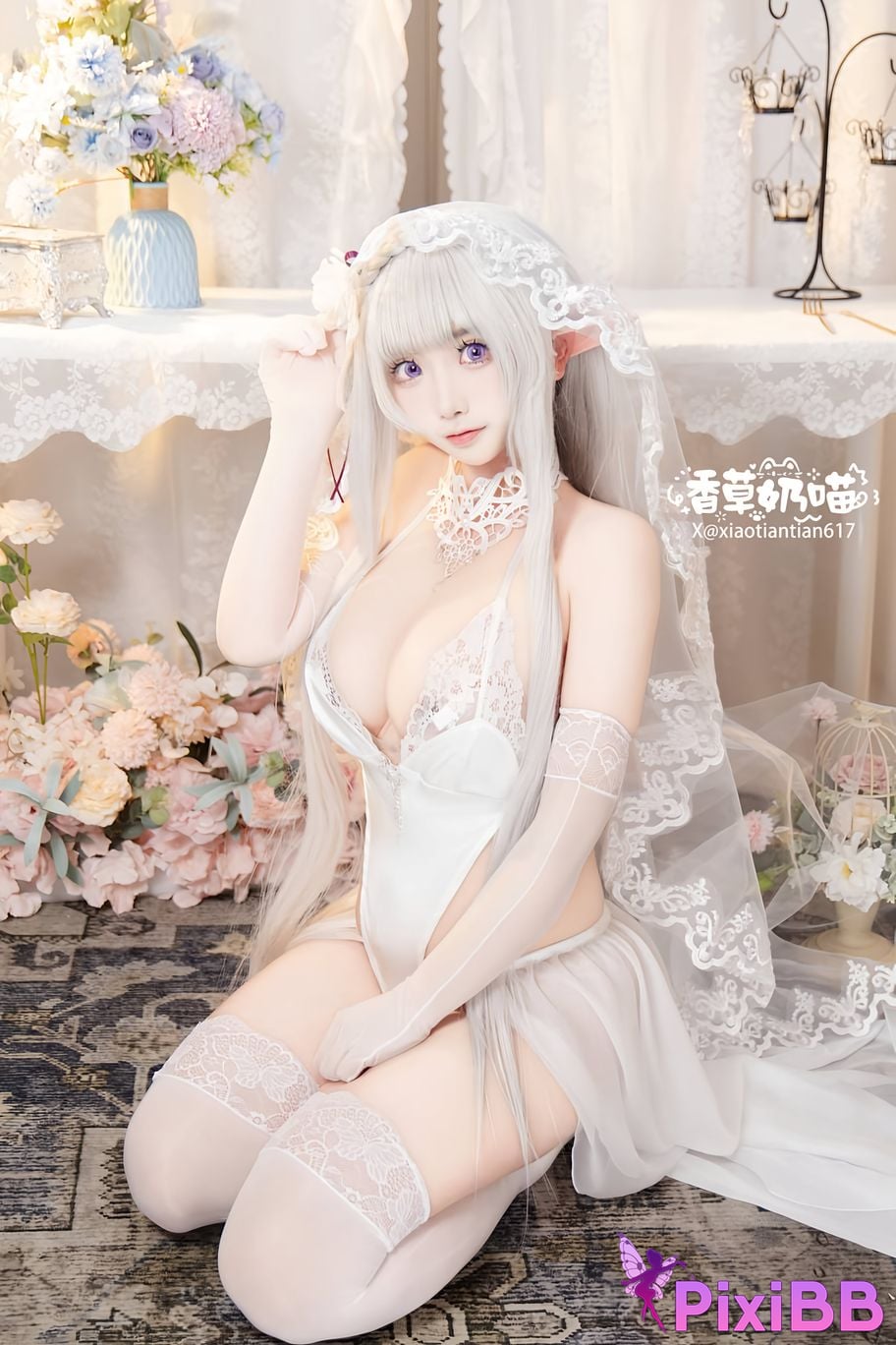 Cosplayer Vanilla Milk Meow Emilia Valentines Day PixiBB.COM 121