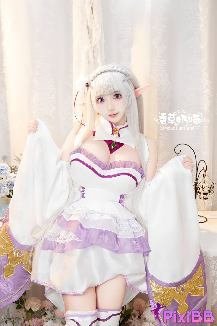 Cosplayer Vanilla Milk Meow Emilia Valentines Day PixiBB.COM 124