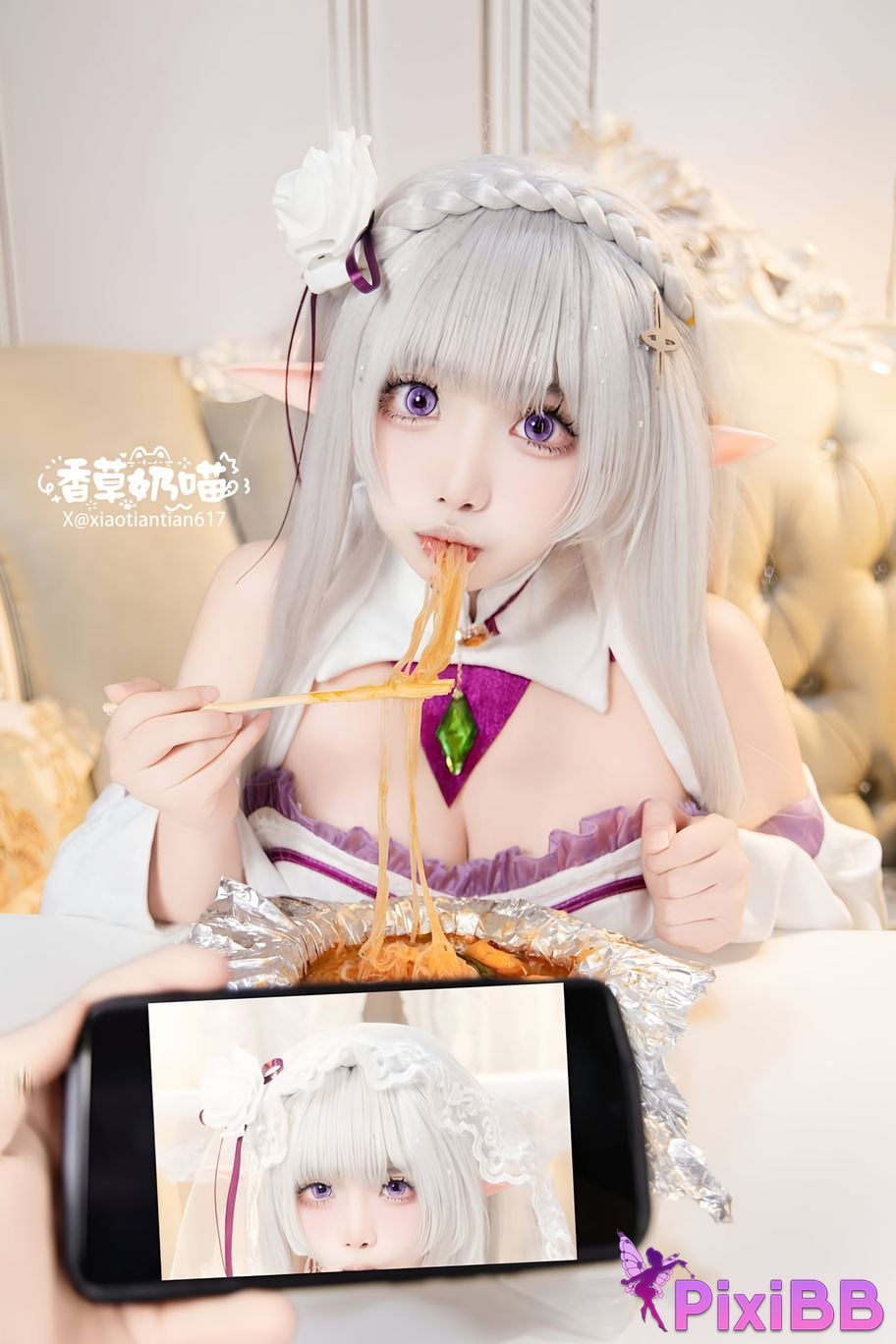 Cosplayer Vanilla Milk Meow Emilia Valentines Day PixiBB.COM 132