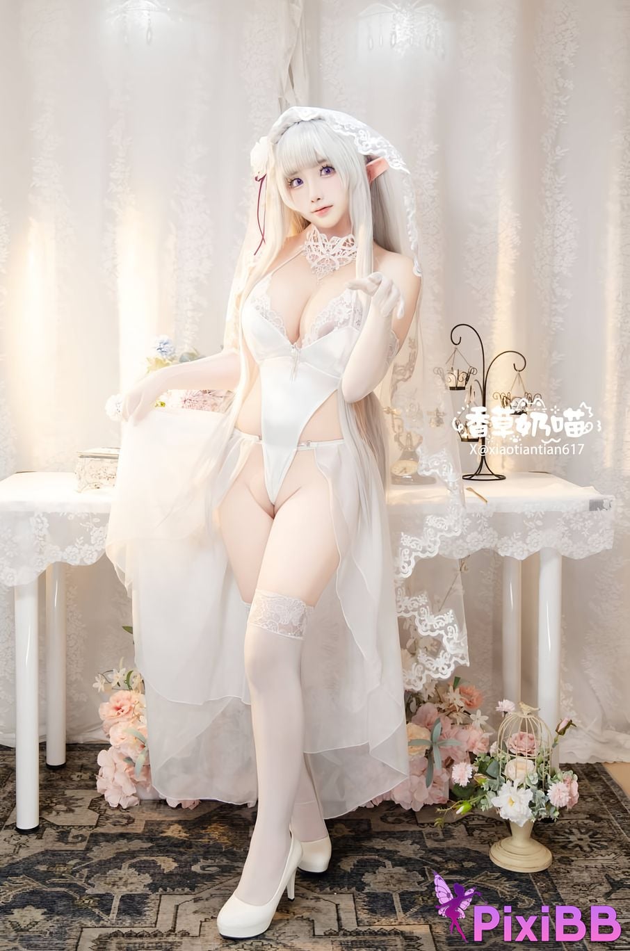 Cosplayer Vanilla Milk Meow Emilia Valentines Day PixiBB.COM 134