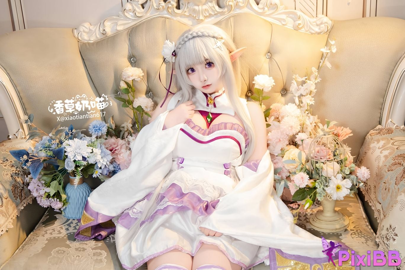Cosplayer Vanilla Milk Meow Emilia Valentines Day PixiBB.COM 141