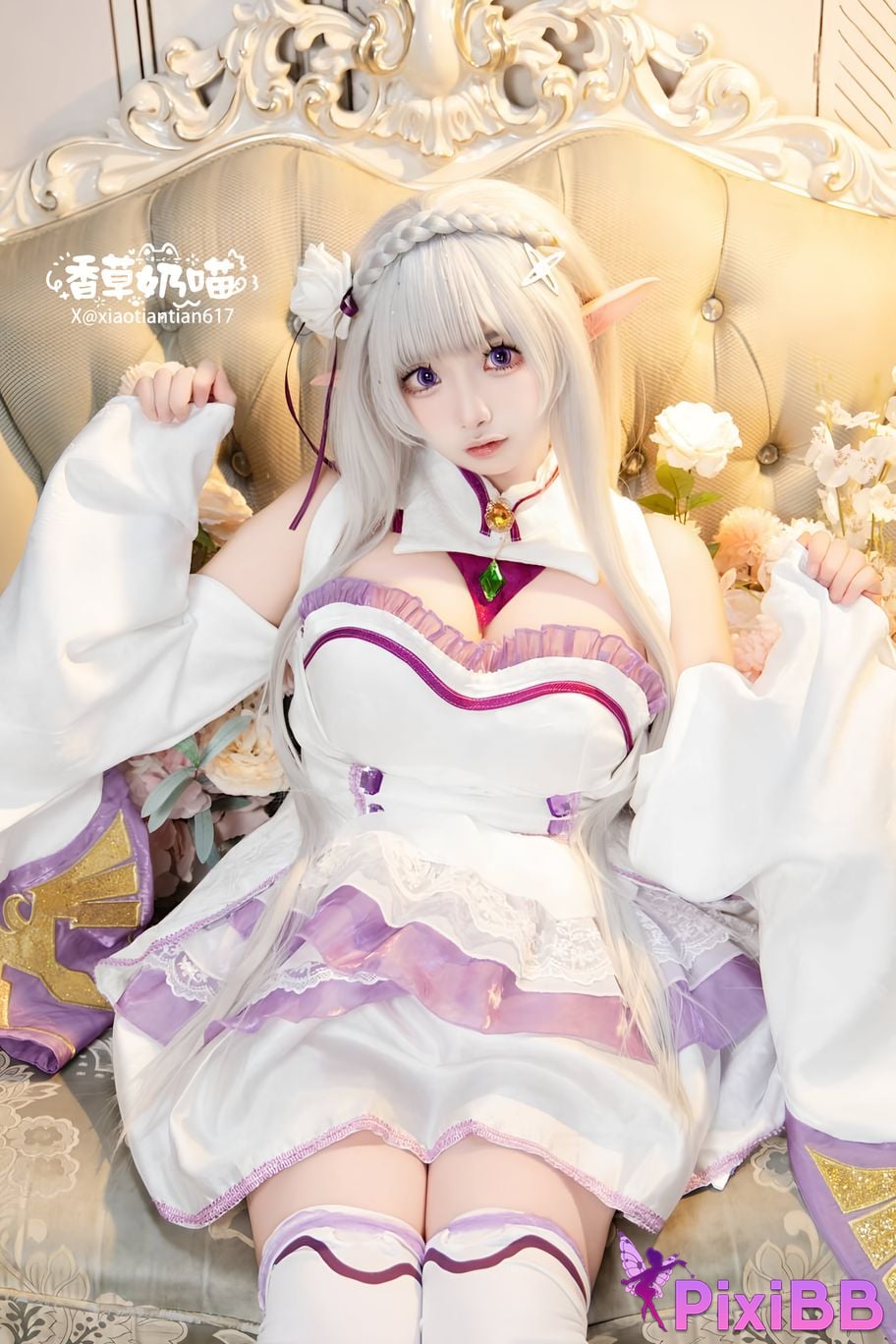 Cosplayer Vanilla Milk Meow Emilia Valentines Day PixiBB.COM 142