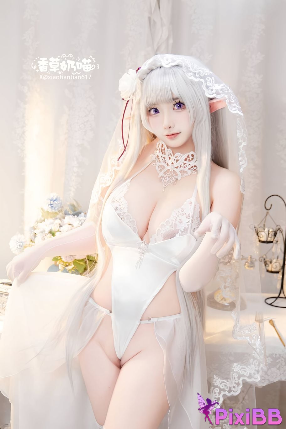 Cosplayer Vanilla Milk Meow Emilia Valentines Day PixiBB.COM 146