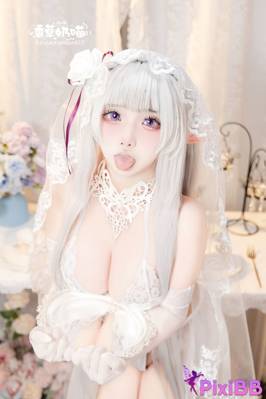 Cosplayer Vanilla Milk Meow Emilia Valentines Day PixiBB.COM 151