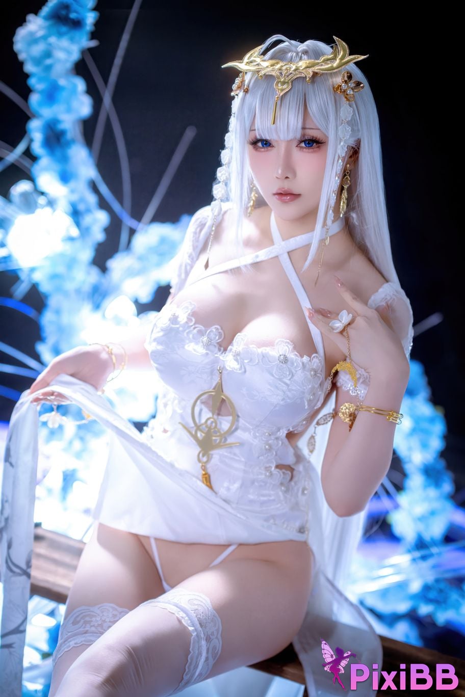 Cosplayer The star is late Hoshilily azur lane emden PixiBB.COM 007