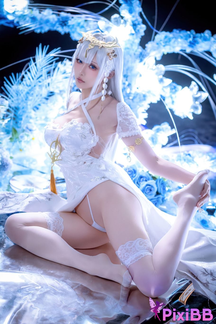 Cosplayer The star is late Hoshilily azur lane emden PixiBB.COM 023