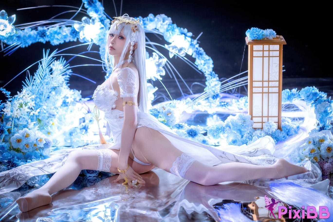 Cosplayer The star is late Hoshilily azur lane emden PixiBB.COM 024