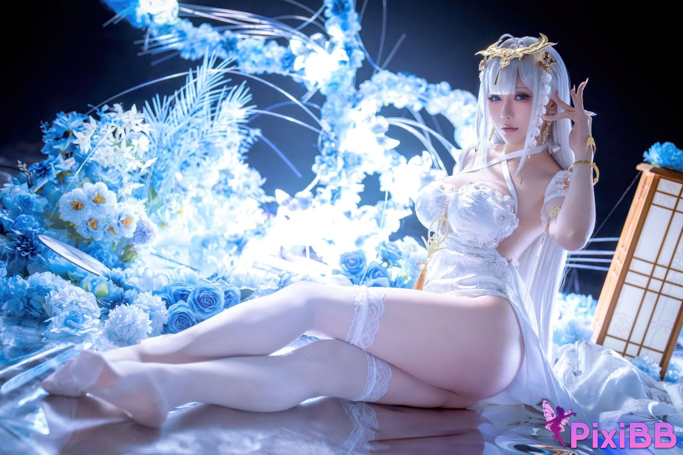 Cosplayer The star is late Hoshilily azur lane emden PixiBB.COM 028
