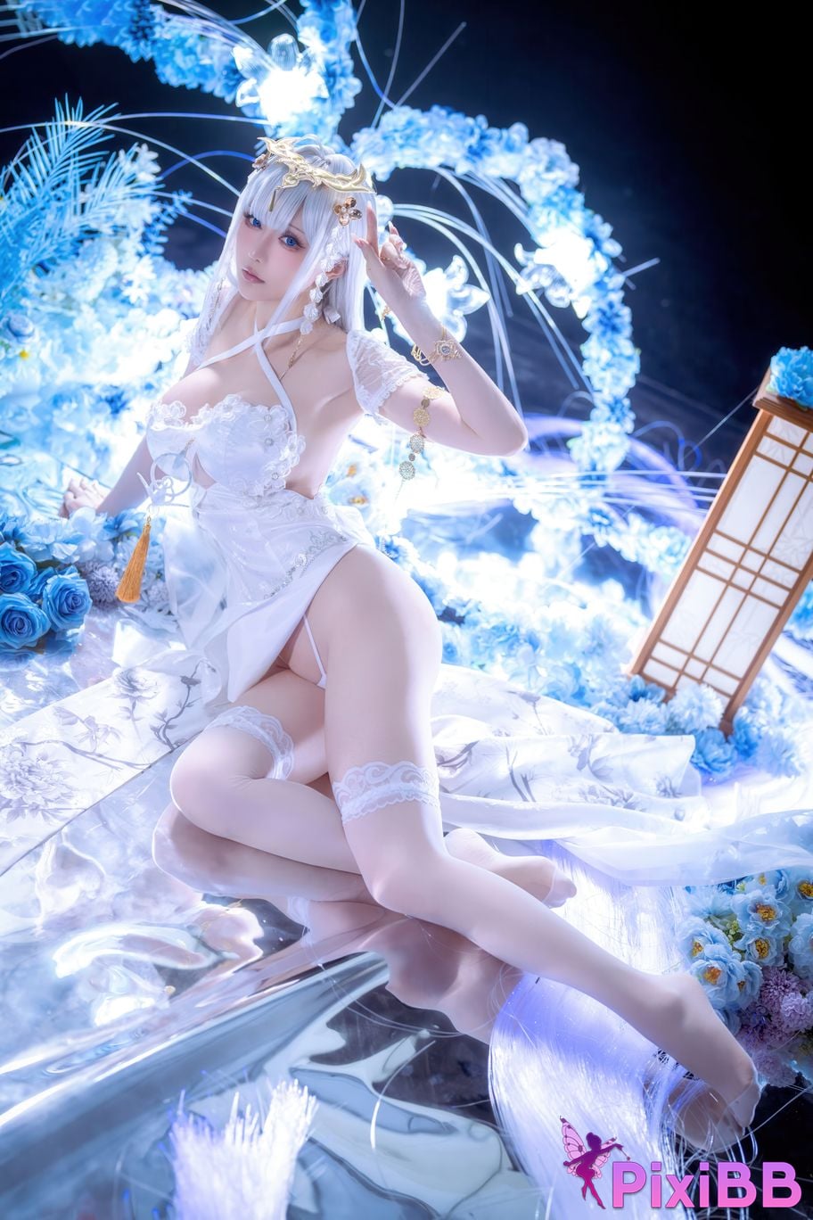 Cosplayer The star is late Hoshilily azur lane emden PixiBB.COM 039