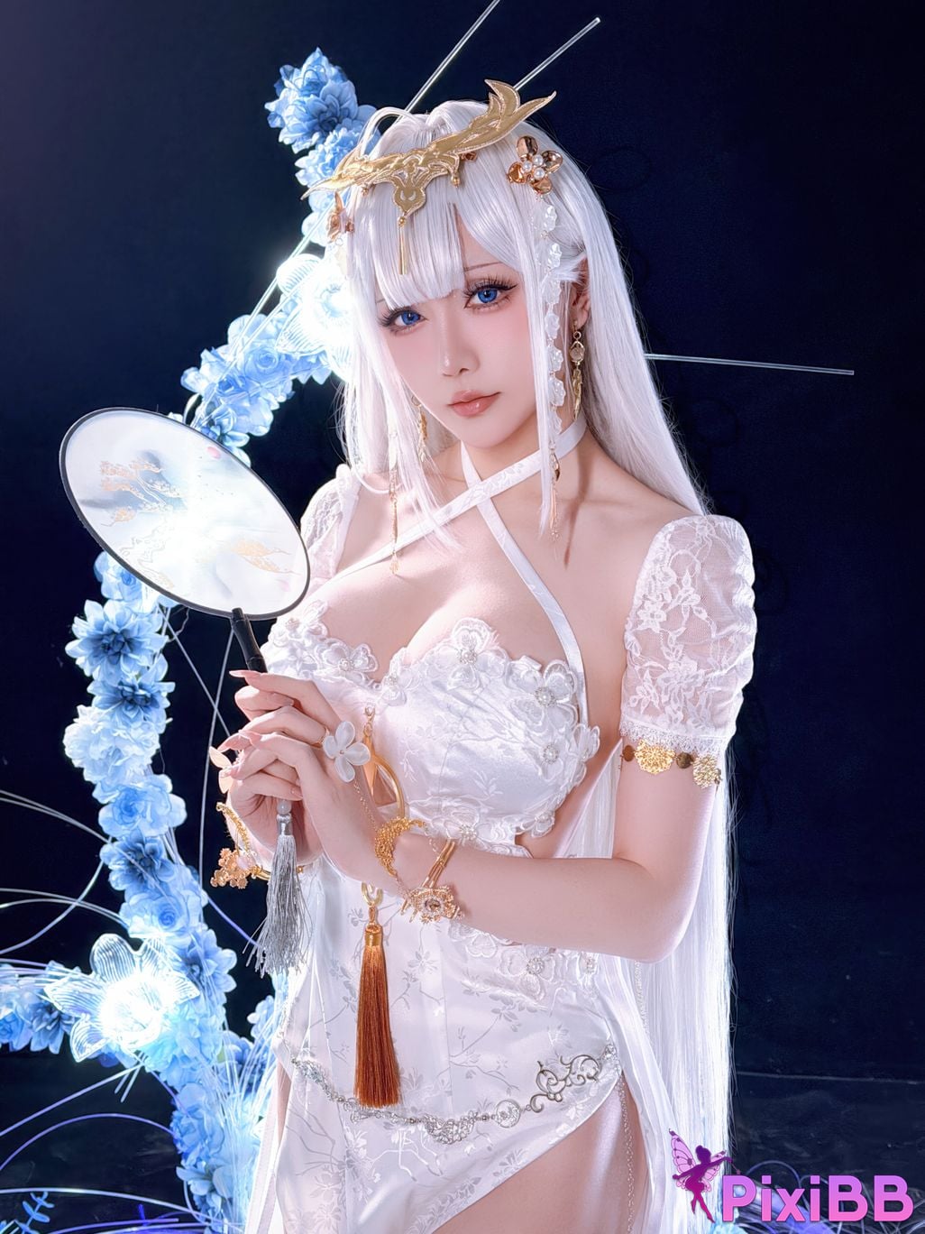 Cosplayer The star is late Hoshilily azur lane emden PixiBB.COM 043