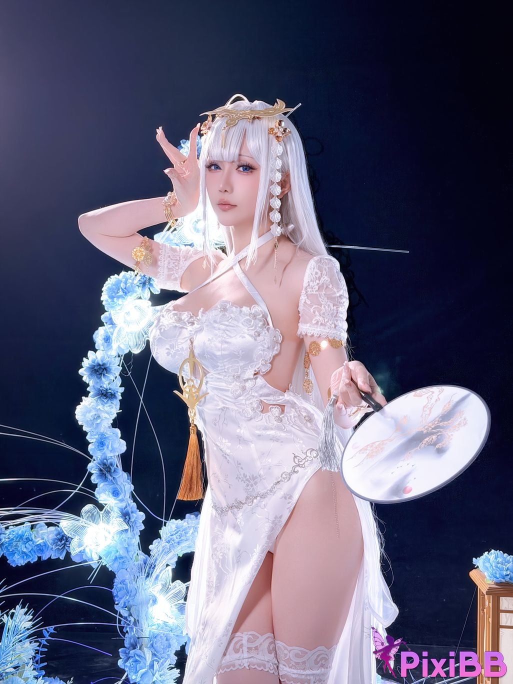 Cosplayer The star is late Hoshilily azur lane emden PixiBB.COM 048