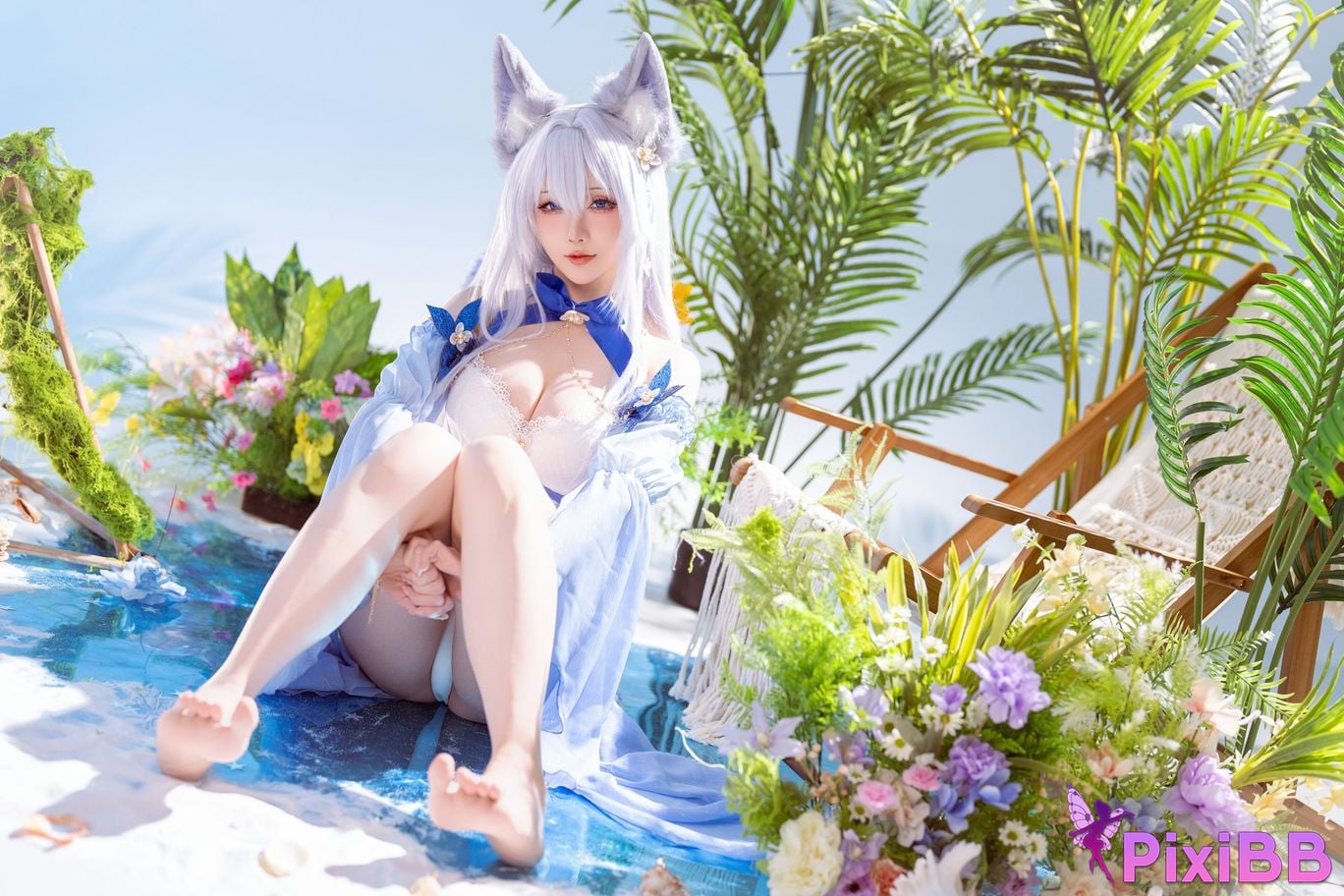 Cosplayer The star is late Hoshilily azur lane Shinano swimwear PixiBB.COM 005
