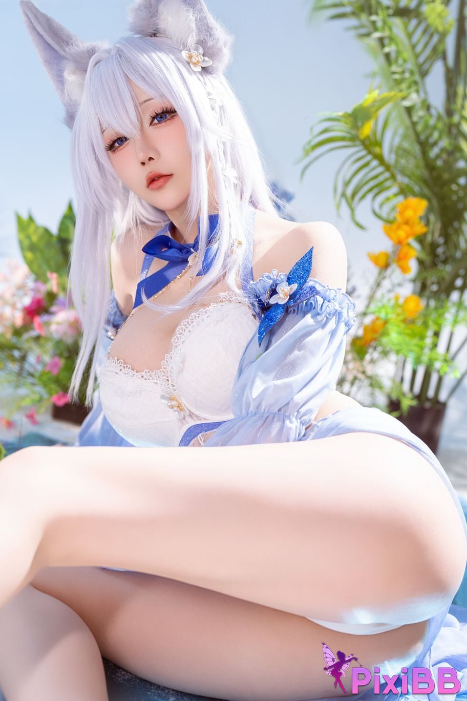 Cosplayer The star is late Hoshilily azur lane Shinano swimwear PixiBB.COM 012