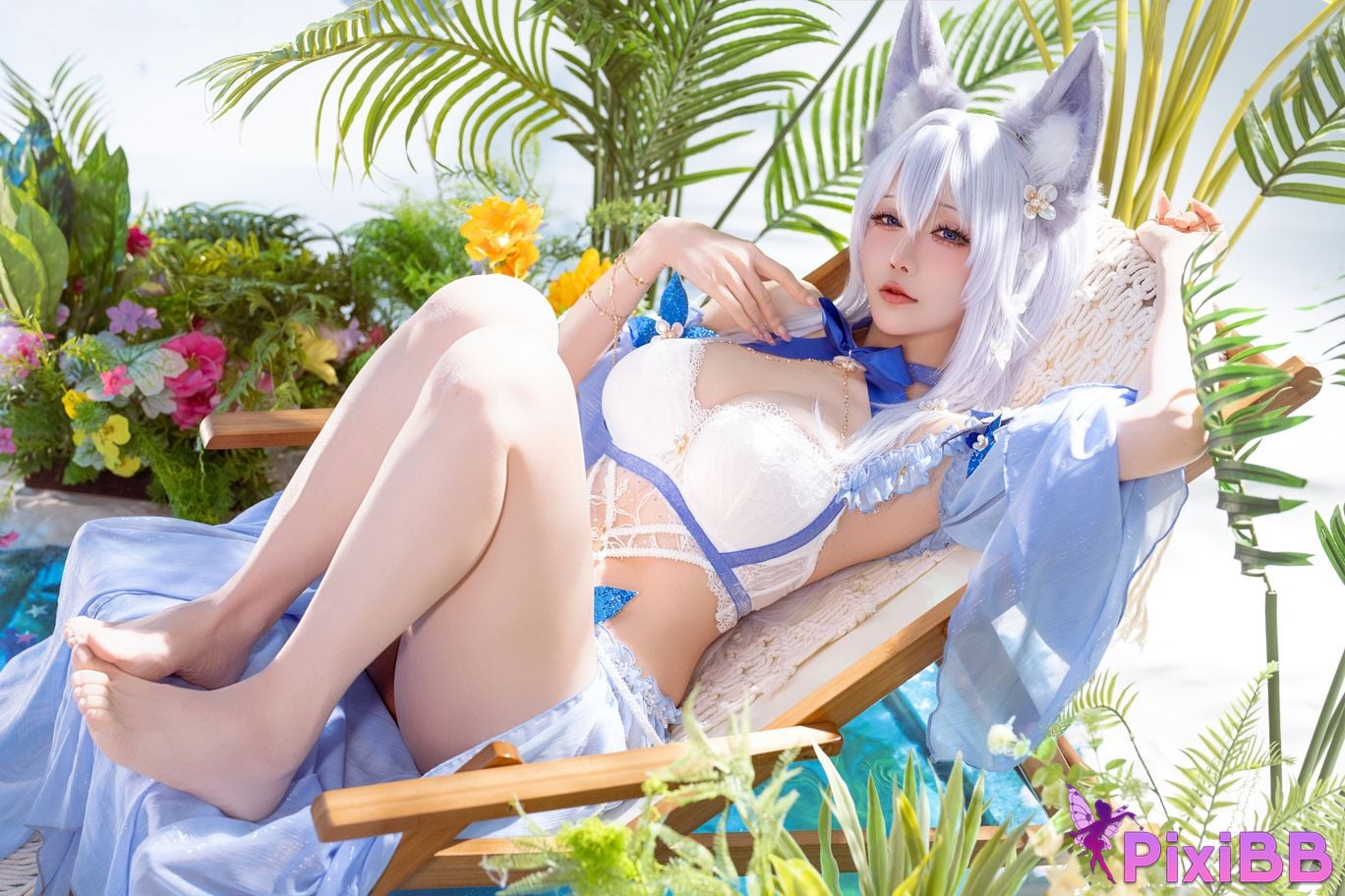 Cosplayer The star is late Hoshilily azur lane Shinano swimwear PixiBB.COM 022