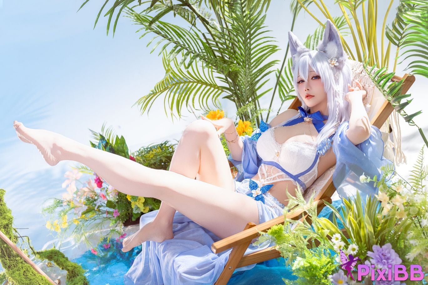 Cosplayer The star is late Hoshilily azur lane Shinano swimwear PixiBB.COM 023