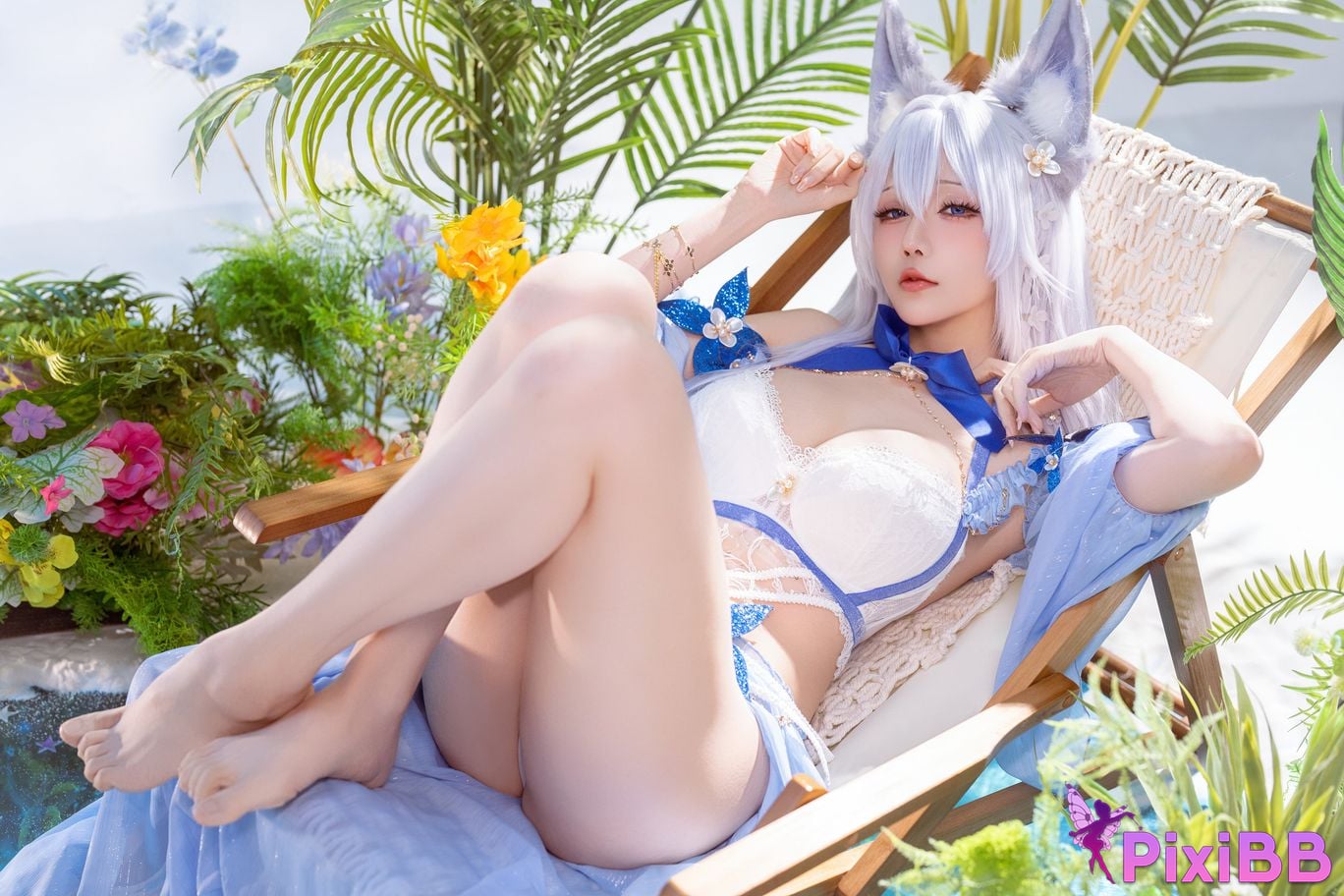 Cosplayer The star is late Hoshilily azur lane Shinano swimwear PixiBB.COM 029