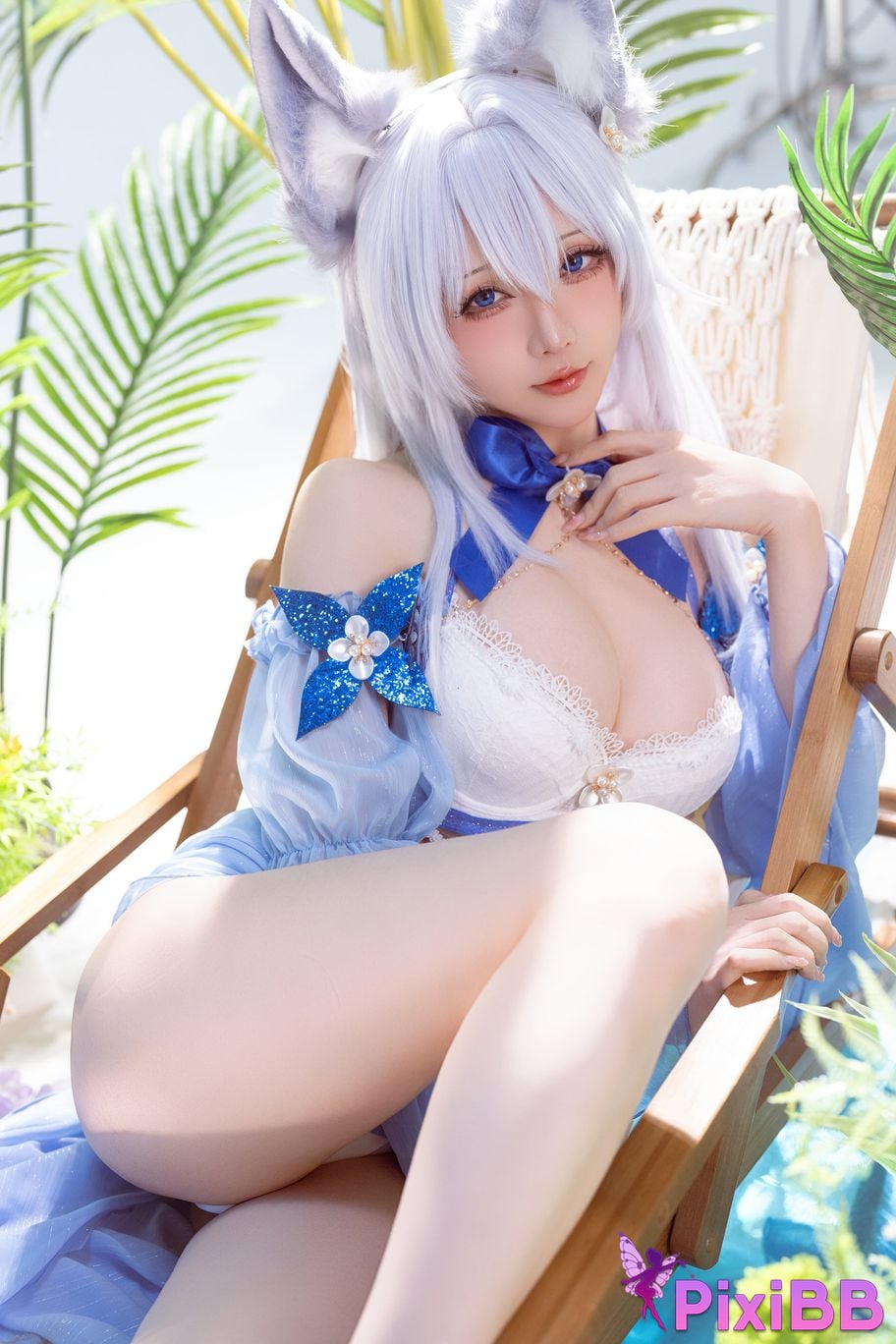 Cosplayer The star is late Hoshilily azur lane Shinano swimwear PixiBB.COM 031