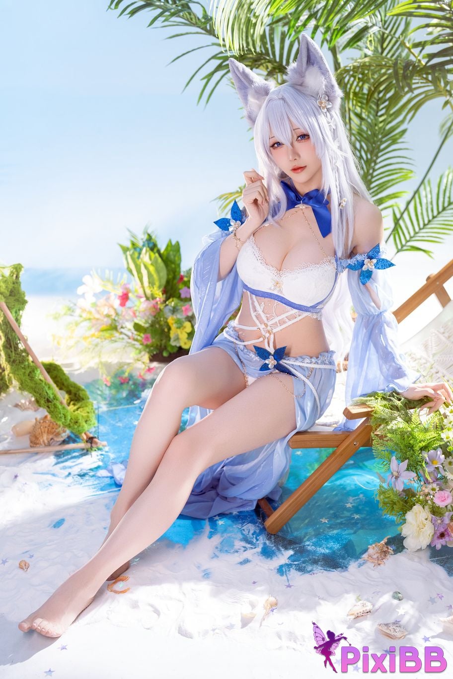 Cosplayer The star is late Hoshilily azur lane Shinano swimwear PixiBB.COM 040